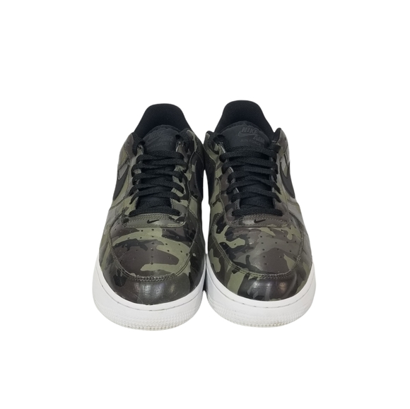 NIKE AIR FORCE 1 Mens Olive Reflective Camo Low Tops Classic Sneakers Size 11 - Picture 9 of 12